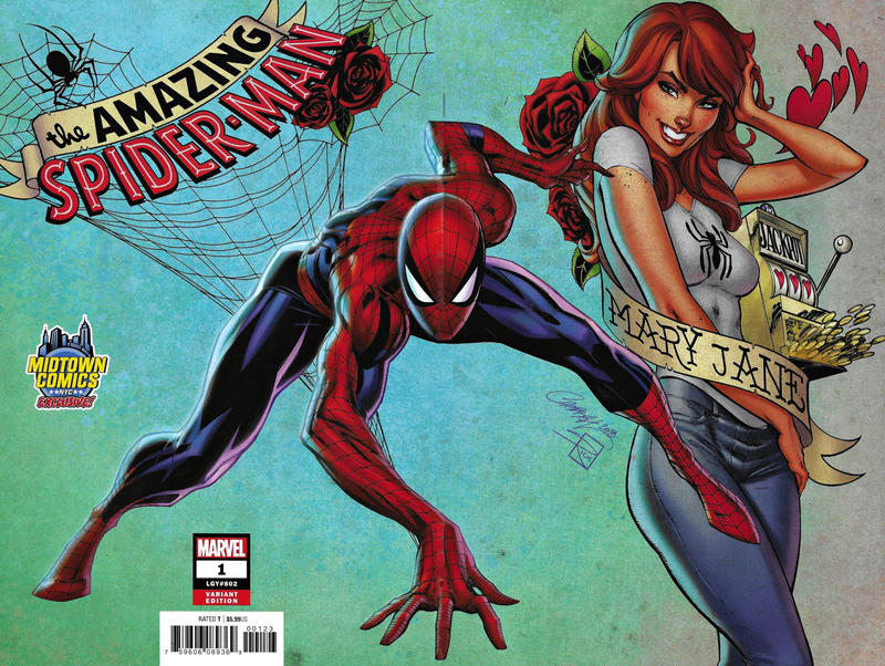 Cover for Amazing Spider-Man (Marvel, 2018 series) #1 (802) [Variant Edition - Comic Sketch Art Exclusive 'Secret Saturday Evening Post' Homage - Mark Brooks Cover]