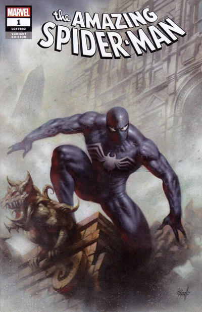 Cover for Amazing Spider-Man (Marvel, 2018 series) #1 (802) [Variant Edition - Sanctum Sanctorum / KRS Comics / Scott's Collectables Shared Exclusive - Lucio Parrillo Cover]