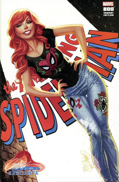 Cover for Amazing Spider-Man (Marvel, 2015 series) #800 [Variant Edition - J. Scott Campbell Exclusive - Cover B]