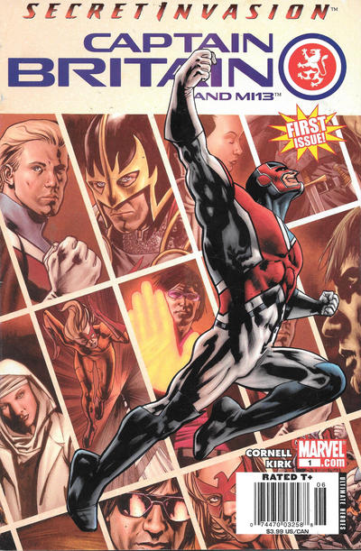 Cover for Captain Britain and MI: 13 (Marvel, 2008 series) #1 [Newsstand]