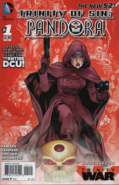Cover for Trinity of Sin: Pandora (DC, 2013 series) #1 [Second Printing]