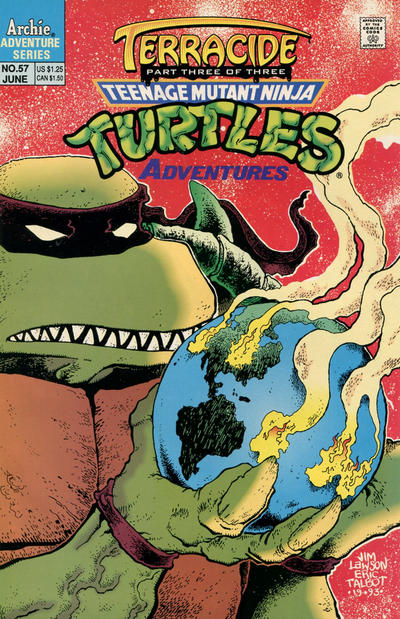 Cover for Teenage Mutant Ninja Turtles Adventures (Archie, 1989 series) #57 [Direct]