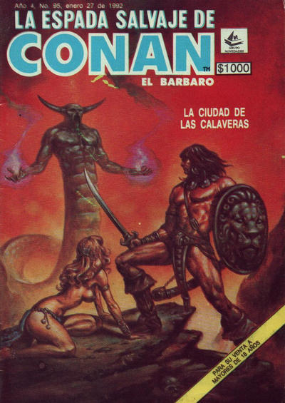 Cover for La Espada Salvaje de Conan el Bárbaro (Novedades, 1988 series) #95