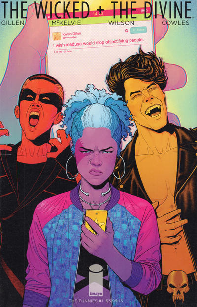 Cover for The Wicked + The Divine: The Funnies (Image, 2018 series) #1 [Cover A by Jamie McKelvie]