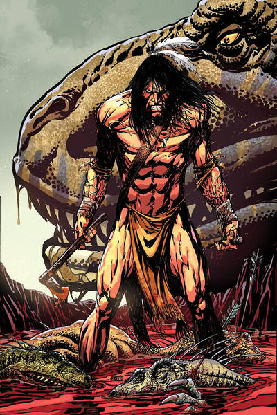 Cover for Turok (Dynamite Entertainment, 2019 series) #1 [Incentive "Virgin" Cover - Bart Sears]