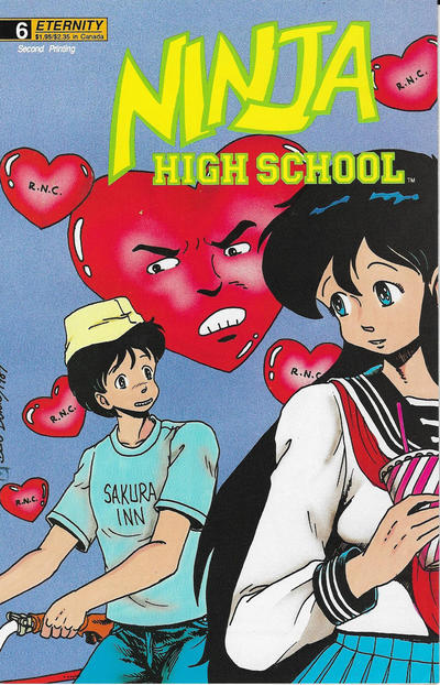 Cover for Ninja High School (Malibu, 1988 series) #6 [2nd printing]