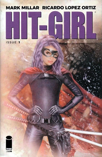 Cover for Hit-Girl (Image, 2018 series) #1 [Cover I - Unknown Comics Exclusive - Natali Sanders Connecting]