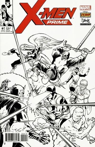 Cover for X-Men Prime (Marvel, 2017 series) #1 [Todd Nauck 'Stan Lee Box' Exclusive Black and White]