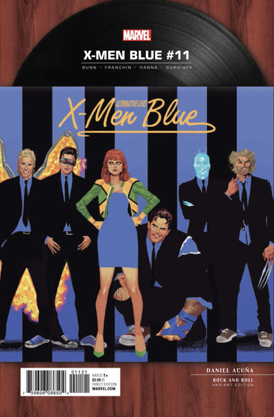 Cover for X-Men: Blue (Marvel, 2017 series) #11 [Daniel Acuña 'Rock-N-Roll']