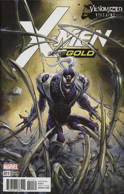 Cover for X-Men: Gold (Marvel, 2017 series) #11 [Clayton Crain Venomized Omega Red]