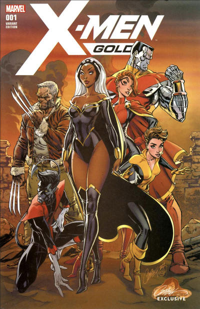 Cover for X-Men: Gold (Marvel, 2017 series) #1 [J. Scott Campbell Store Exclusive 'Current Team' Variant - Cover A]