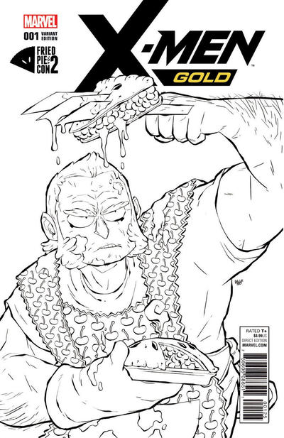 Cover for X-Men: Gold (Marvel, 2017 series) #1 [Fried Pie Con Exclusive Ian McGinty Black and White Variant]