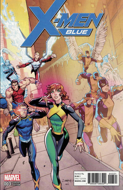 Cover for X-Men: Blue (Marvel, 2017 series) #3 [Dan Mora]