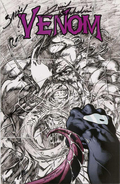 Cover for Venom (Marvel, 2017 series) #6 [Variant Edition - Scorpion Comics Exclusive - Mark Bagley Sketch Cover]