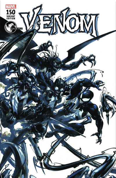 Cover for Venom (Marvel, 2017 series) #150 [Variant Edition - Unknown Comics Exclusive - Clayton Crain Cover B]