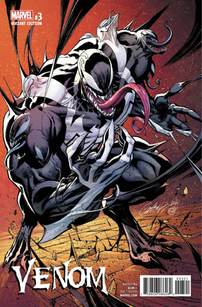 Cover for Venom (Marvel, 2017 series) #3 [Variant Edition - J. Scott Campbell Incentive Cover]