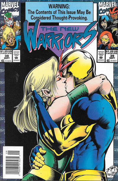 Cover for The New Warriors (Marvel, 1990 series) #39 [Newsstand]