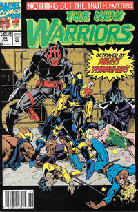 Cover Thumbnail for The New Warriors (Marvel, 1990 series) #24 [Newsstand]