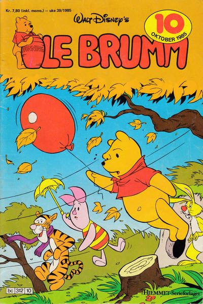 Cover for Ole Brumm (Hjemmet / Egmont, 1981 series) #10/1985
