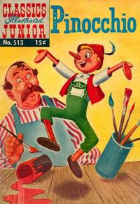 Cover Thumbnail for Classics Illustrated Junior (Gilberton, 1953 series) #513 - Pinocchio