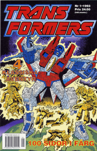 Cover for Transformers (Atlantic Förlags AB; Pandora Press, 1993 series) #1/1993