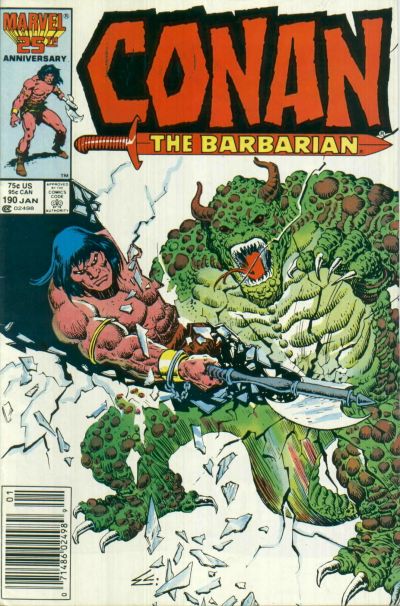 Cover for Conan the Barbarian (Marvel, 1970 series) #190 [Newsstand]