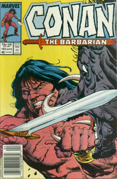 Cover for Conan the Barbarian (Marvel, 1970 series) #193 [Newsstand]