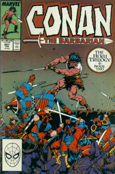 Cover for Conan the Barbarian (Marvel, 1970 series) #207 [Direct]