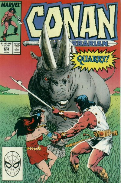 Cover for Conan the Barbarian (Marvel, 1970 series) #210 [Direct]