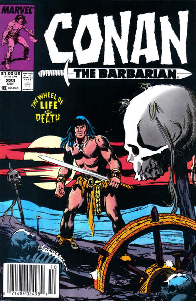 Cover for Conan the Barbarian (Marvel, 1970 series) #223 [Newsstand]