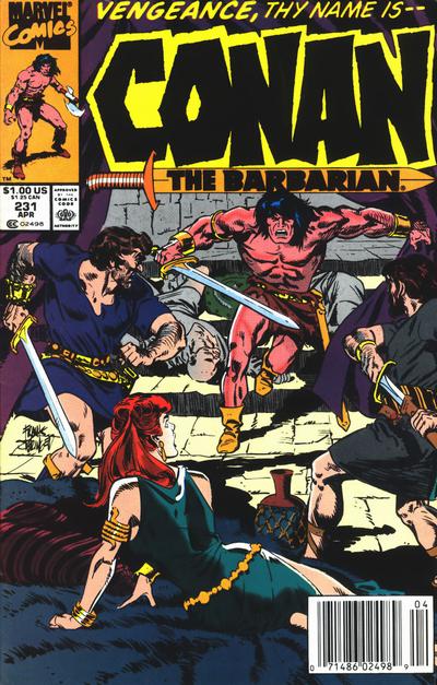 Cover for Conan the Barbarian (Marvel, 1970 series) #231 [Newsstand]