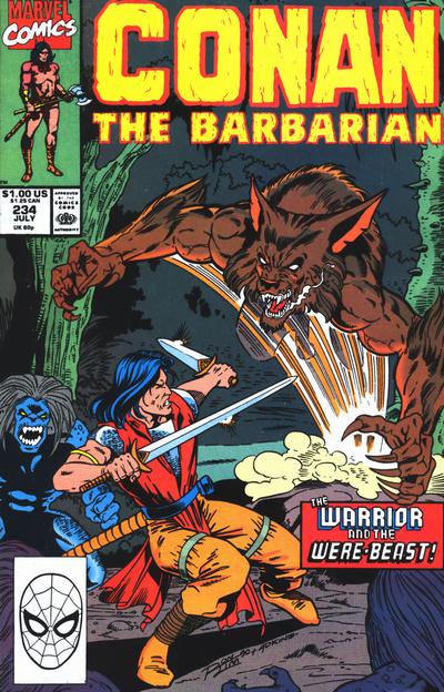 Cover for Conan the Barbarian (Marvel, 1970 series) #234 [Direct]