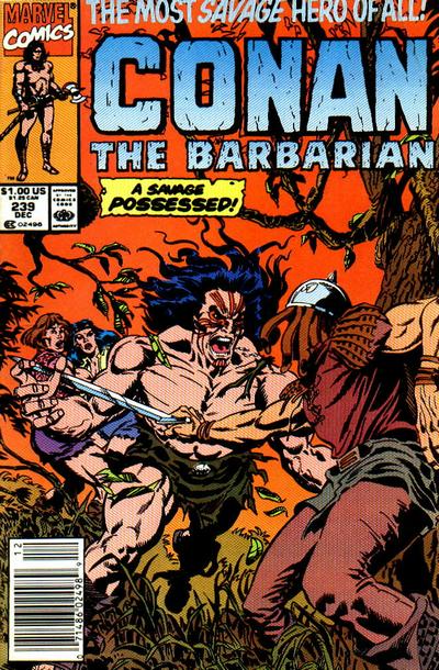 Cover for Conan the Barbarian (Marvel, 1970 series) #239 [Newsstand]