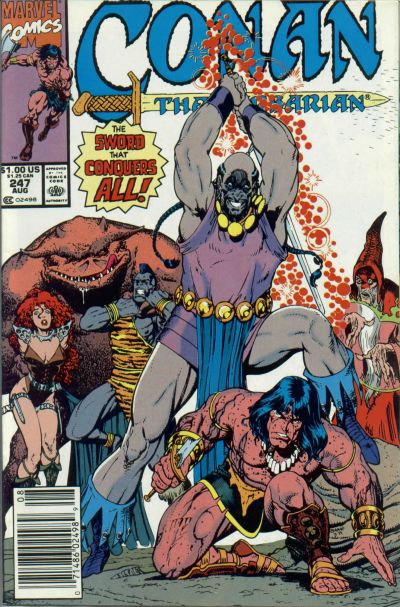 Cover for Conan the Barbarian (Marvel, 1970 series) #247 [Newsstand]