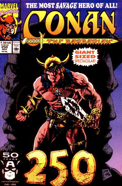 Cover for Conan the Barbarian (Marvel, 1970 series) #250 [Direct]