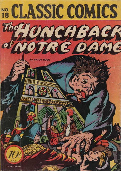 Cover for Classic Comics (Gilberton, 1941 series) #18 - The Hunchback of Notre Dame