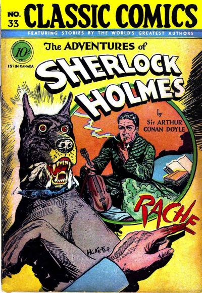 Cover for Classic Comics (Gilberton, 1941 series) #33 - Adventures of Sherlock Holmes