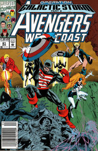 Cover Thumbnail for Avengers West Coast (Marvel, 1989 series) #81 [Newsstand]