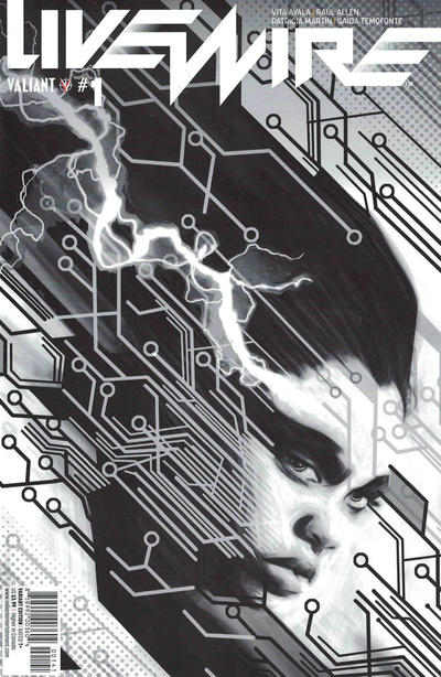 Cover for Livewire (Valiant Entertainment, 2018 series) #1 [Cover D - Black and White - Adam Pollina]
