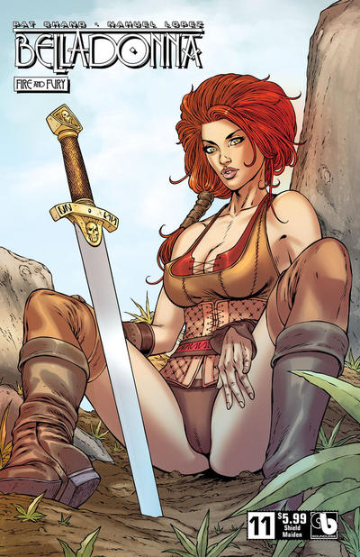 Cover for Belladonna: Fire and Fury (Avatar Press, 2017 series) #11 [Shield Maiden Cover]