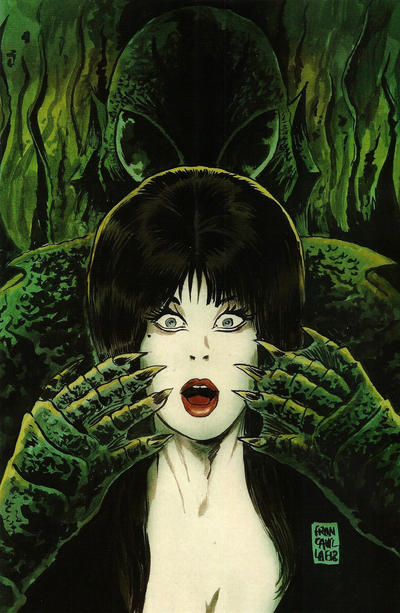 Cover for Elvira: The Shape of Elvira (Dynamite Entertainment, 2019 series) #1 [Cover F Virgin Art Francesco Francavilla]
