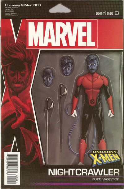 Cover for Uncanny X-Men (Marvel, 2019 series) #8 [John Tyler Christopher Action Figure (Nightcrawler)]
