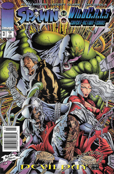 Cover for Spawn / WildC.A.T.s (Image, 1996 series) #3 [Newsstand]
