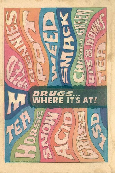 Cover for Drugs...Where It's At (Fitzgerald Publications, 1970 series) 