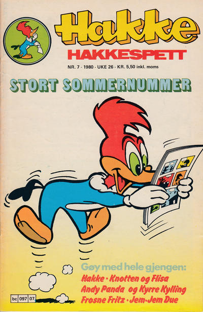 Cover for Hakke Hakkespett (Semic, 1977 series) #7/1980