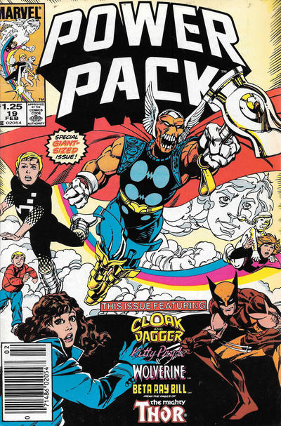 Cover for Power Pack (Marvel, 1984 series) #19 [Newsstand]