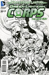 Cover Thumbnail for Green Lantern Corps (2011 series) #20 [Andy Kubert Black & White Cover]