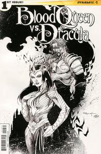 Cover Thumbnail for Blood Queen vs. Dracula (Dynamite Entertainment, 2015 series) #1 [Cover G - Black and White Variant - Ardian Syaf]