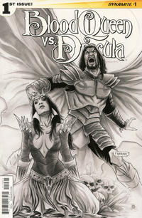 Cover Thumbnail for Blood Queen vs. Dracula (Dynamite Entertainment, 2015 series) #1 [Cover F - Incentive Black and White Variant - Fabiano Neves]