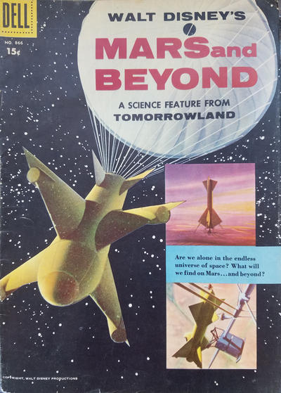 Cover for Four Color (Dell, 1942 series) #866 - Walt Disney's Mars and Beyond [15¢]